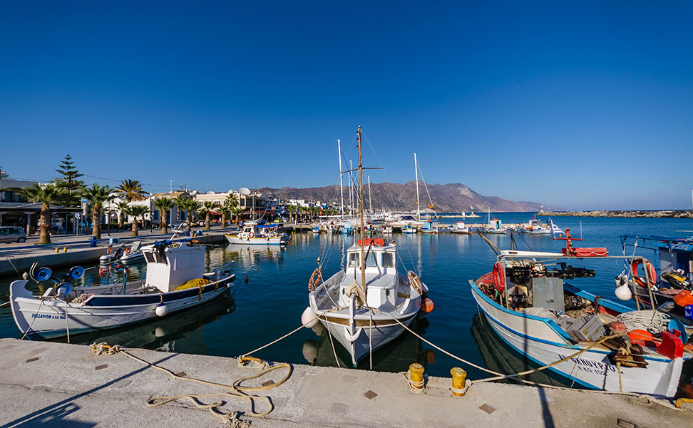 Boats in Port of Kardamena