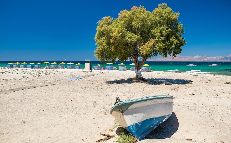 Μεγάλη αμμώδης παραλία στο Μαρμάρι, Κως