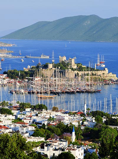 View of Bodrum harbor - Turkey