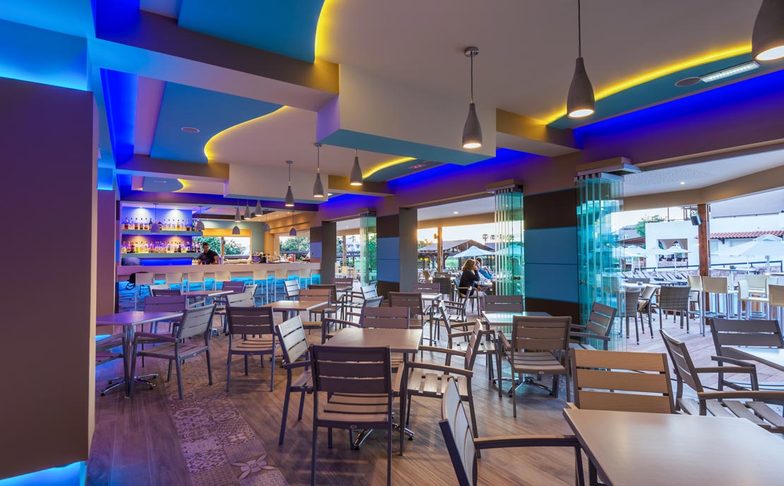 Pool bar interior at Gaia Village Hotel